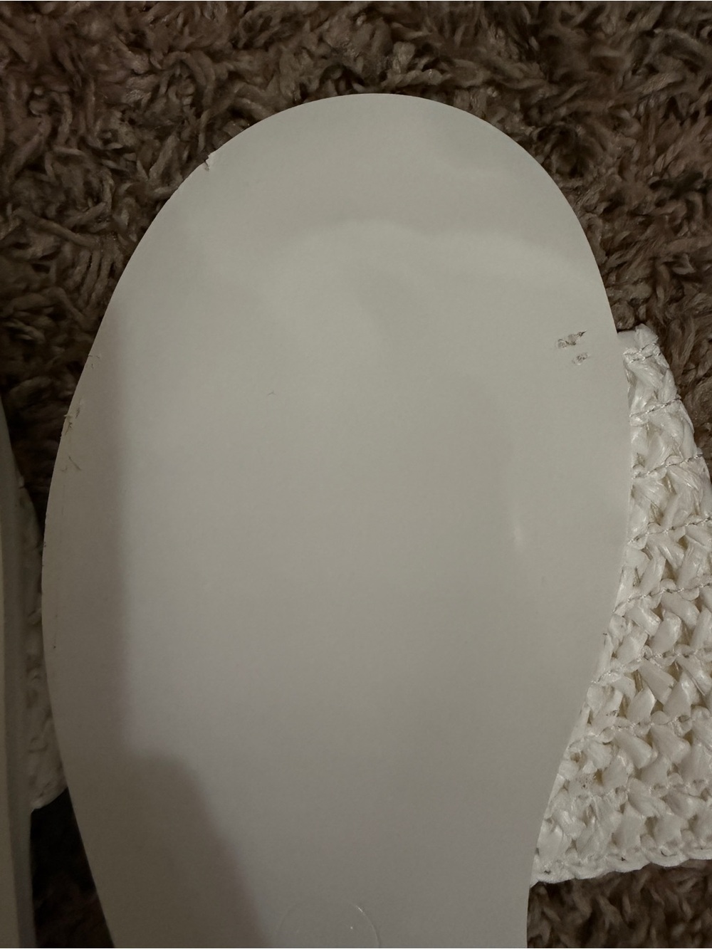 CHANEL White Crystal CC Logo Woven Slide Mules - Picture 4 of 5